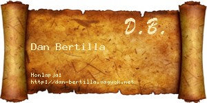 Dan Bertilla névjegykártya
